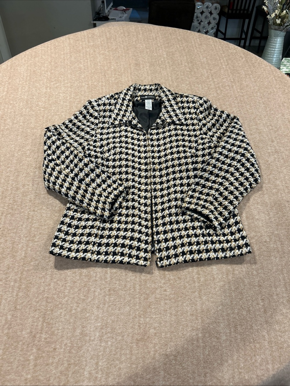 Sag Harbor Black and White Houndstooth Blazer